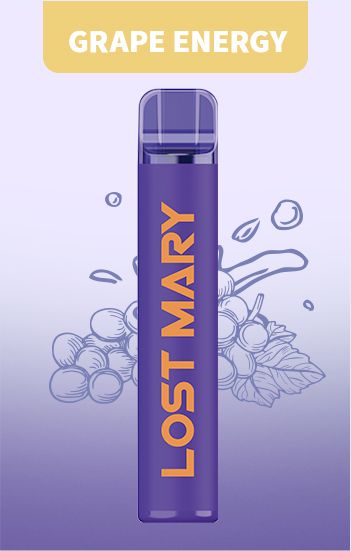 Одноразовий Pod Lost Mary CM1500 Grapes Energy 5% (Виноградний енергетик) 39111 фото