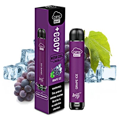 Одноразовий Pod Airis Beast 4000 2200mAh Grape Ice 5% (Виноград з льодом) 38414 фото