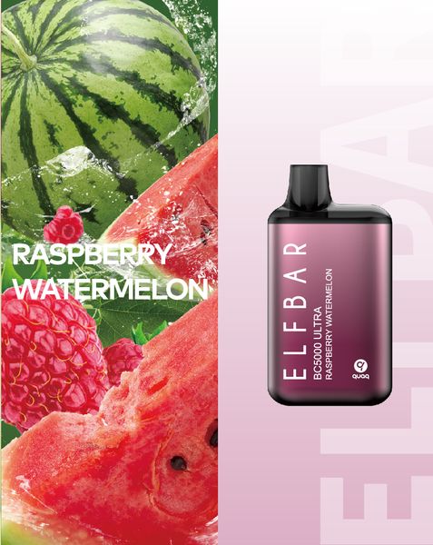 Одноразовий Pod Elf Bar BC5000 Ultra 13 мл 5% Raspberry Watermelon (Малина + кавун) 39235 фото