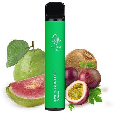 Одноразовий Pod Elf Bar 1500 Disposable Device 850mAh Kiwi Passion Fruit Guava 2% (Ківі з маракуєю та гуавою) 39989 фото