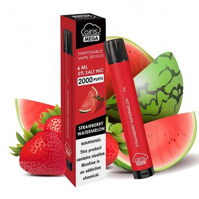Одноразовий Pod Airis Mega 2000 1050mAh Strawberry Watermelon 5% (Полуниця з кавуном) 37889 фото