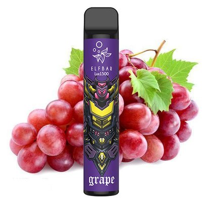 Одноразовий Pod Elf Bar 1500 Lux 4,8 мл 5% Grape (Виноград) 37912 фото