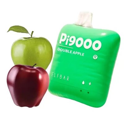 Одноразовий Pod Elf Bar PI9000 650mAh (перезаряджається) Double Apple 5% (Сочное яблоко) 40569 фото