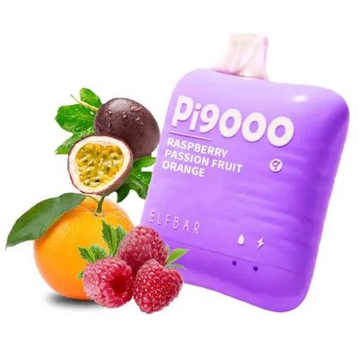 Одноразовий Pod Elf Bar PI9000 650mAh (перезаряджається) Raspberry Passion Fruit Orange 5% (Малина с маракуей и апельсином) 40578 фото