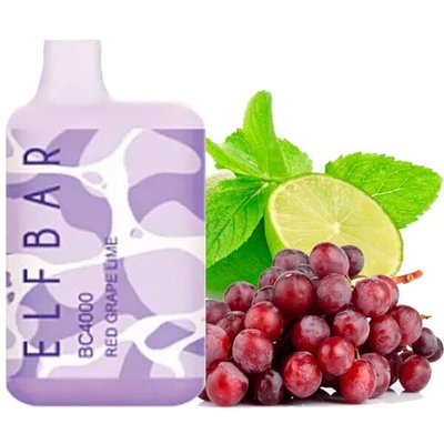 Одноразовий Pod Elf Bar BC4000 650mAh (перезаряджається) Red Grape Lime 5% (Виноград з лаймом) 40452 фото