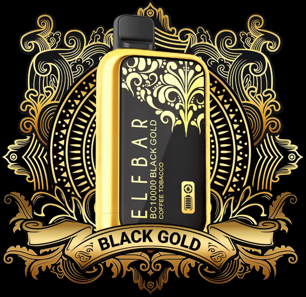 Одноразовый Pod Elf Bar BC10000 Black Gold Edition 620mAh Arabica Coffee 5% (Арабика) 41339 фото