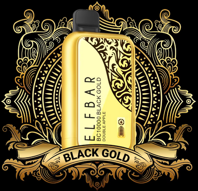 Одноразовий Pod Elf Bar BC10000 Black Gold Edition 620mAh Double Apple 5% (Яблуко) 41340 фото