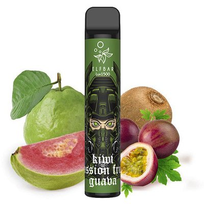 Одноразовий Pod Elf Bar 1500 Lux 4,8 мл 5% Kiwi Passionfruit Guava (Ківі маракуя + гуава) 37906 фото