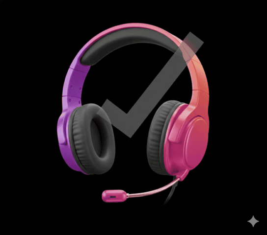 Professional gaming headset with noise-canceling microphone - verified quality audio equipment for live casino streaming, online gaming communication and immersive gambling experience